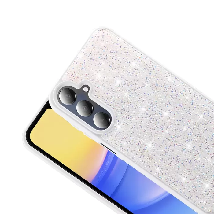 Samsung Galaxy A16 Kılıf Parlak Taşlı Tasarım Lopard Pırlanta Kapak