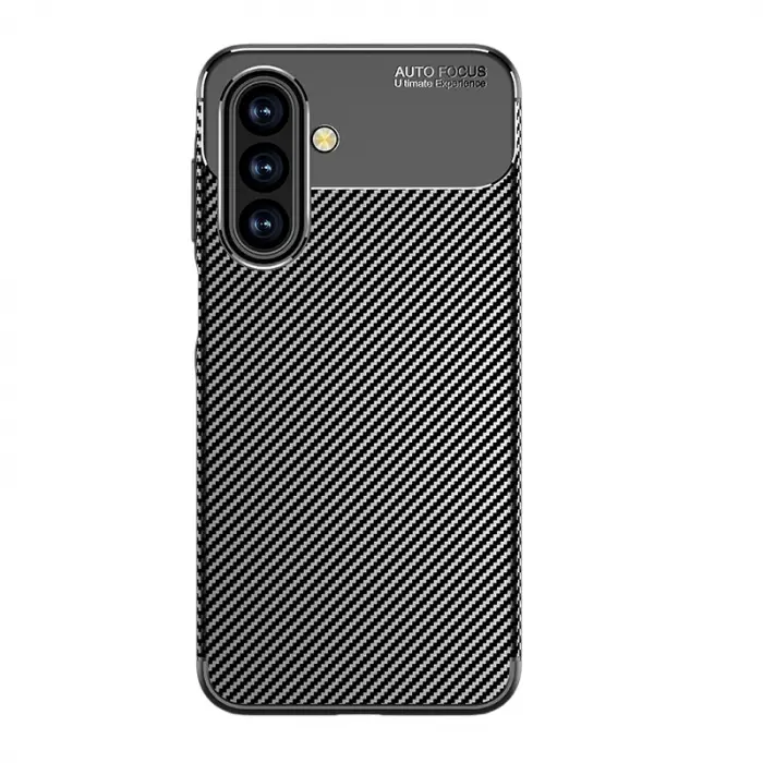 Samsung Galaxy A17 Kılıf Lopard Kamera Korumalı Karbon Desenli Negro Kapak Yüzey Kılıf