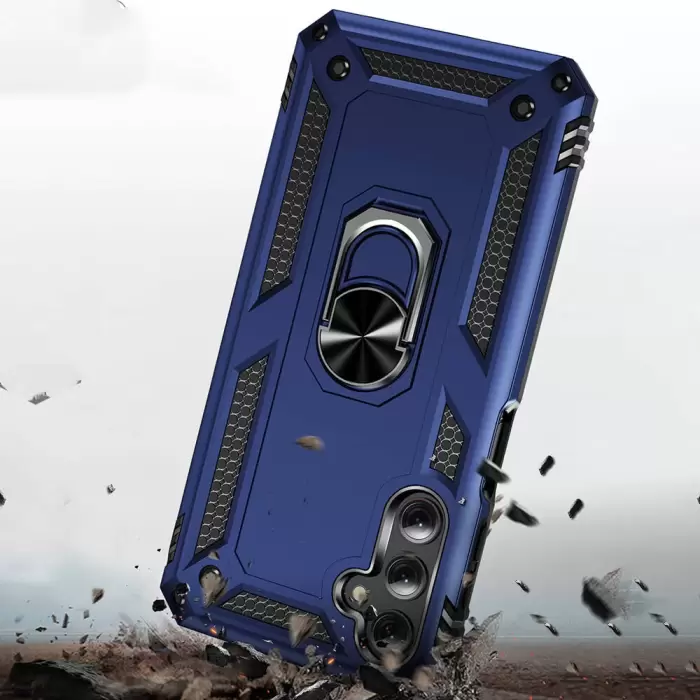 Samsung Galaxy A25 Kılıf Lopard Kamera Korumalı Sürgülü Yüzüklü Orjinal Tasarım Armor Vega