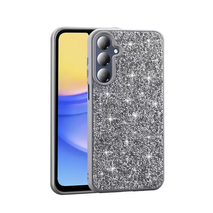 Samsung Galaxy A26 Kılıf Parlak Taşlı Tasarım Lopard Pırlanta Kapak