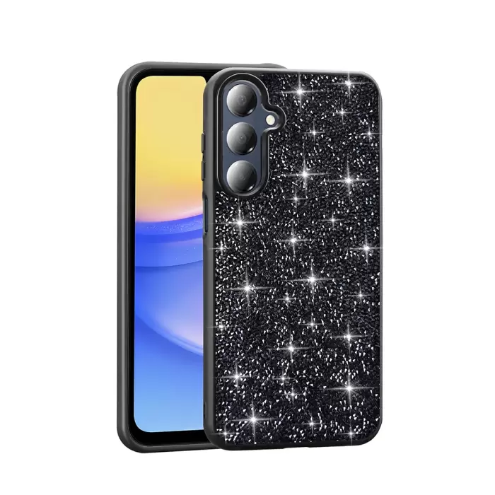 Samsung Galaxy A26 Kılıf Parlak Taşlı Tasarım Lopard Pırlanta Kapak