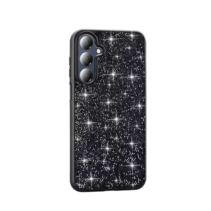 Samsung Galaxy A26 Kılıf Parlak Taşlı Tasarım Lopard Pırlanta Kapak
