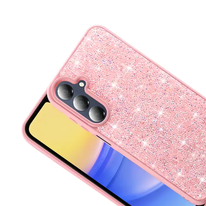 Samsung Galaxy A26 Kılıf Parlak Taşlı Tasarım Lopard Pırlanta Kapak