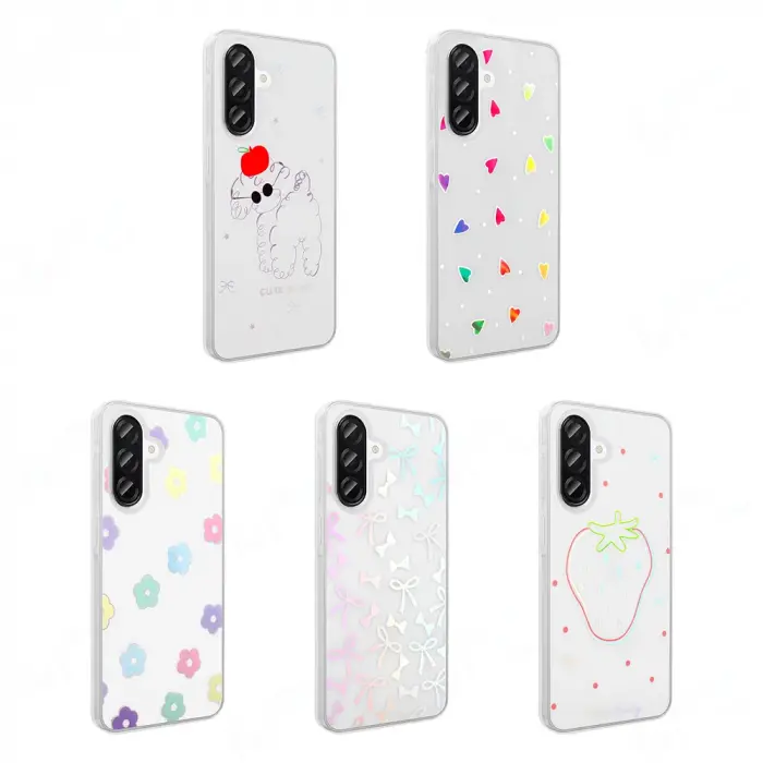 Samsung Galaxy A26 Kılıf Şeffaf Figürlü Lopard Folk Sert Kapak