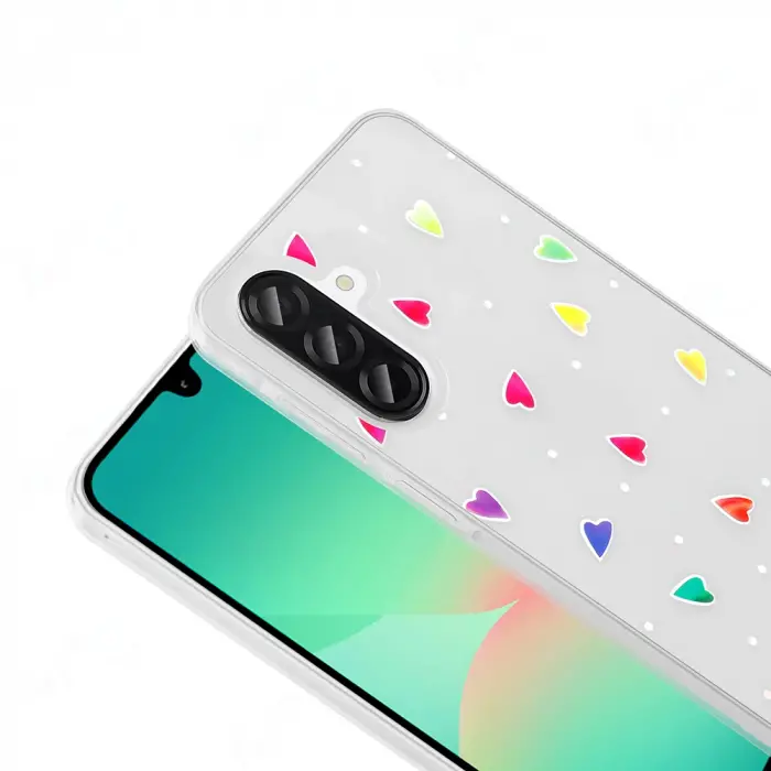 Samsung Galaxy A26 Kılıf Şeffaf Figürlü Lopard Folk Sert Kapak