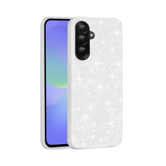 Samsung Galaxy A36 Kılıf Parlak Taşlı Tasarım Lopard Pırlanta Kapak