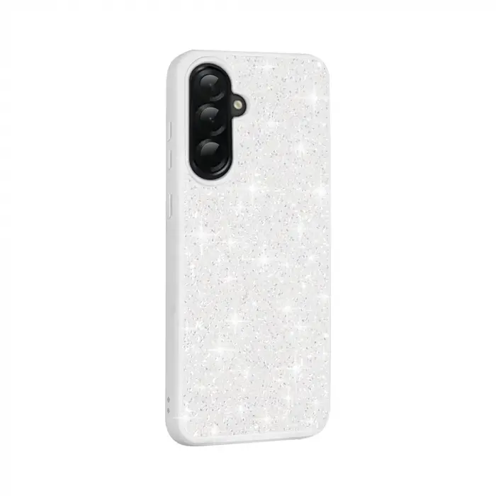 Samsung Galaxy A36 Kılıf Parlak Taşlı Tasarım Lopard Pırlanta Kapak