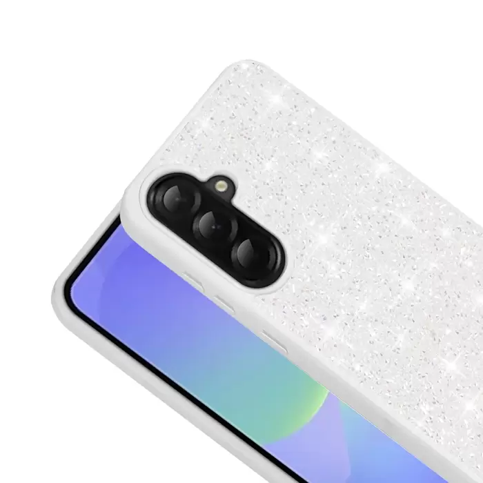 Samsung Galaxy A36 Kılıf Parlak Taşlı Tasarım Lopard Pırlanta Kapak