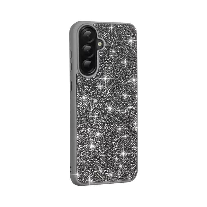 Samsung Galaxy A36 Kılıf Parlak Taşlı Tasarım Lopard Pırlanta Kapak