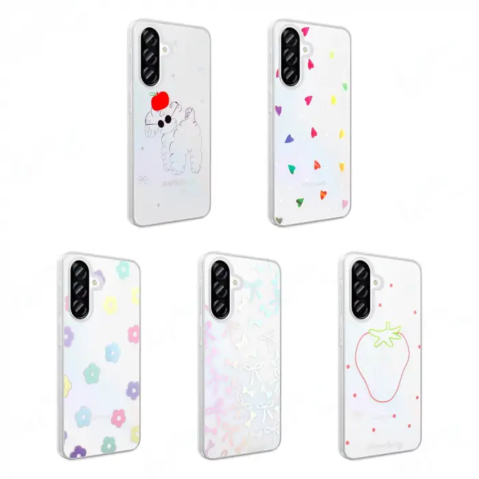 Samsung Galaxy A36 Kılıf Şeffaf Figürlü Lopard Folk Sert Kapak