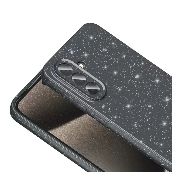Samsung Galaxy A36 Kılıf Simli Işılıtılı Renkli Parlak Kamera Korumalı Silikon Kapak Koton