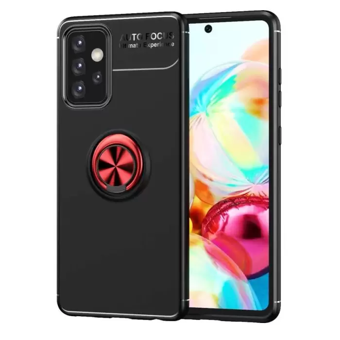 Samsung Galaxy A72 Kılıf Lopard Kamera Korumalı Yüzüklü Standlı Koruyucu Orjinal Kalite Ravel