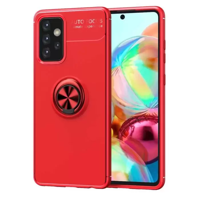 Samsung Galaxy A72 Kılıf Lopard Kamera Korumalı Yüzüklü Standlı Koruyucu Orjinal Kalite Ravel