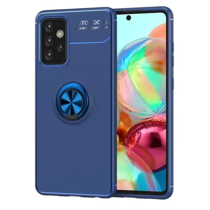 Samsung Galaxy A72 Kılıf Lopard Kamera Korumalı Yüzüklü Standlı Koruyucu Orjinal Kalite Ravel
