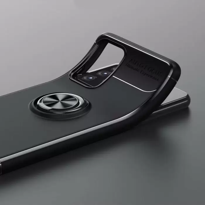 Samsung Galaxy A72 Kılıf Lopard Kamera Korumalı Yüzüklü Standlı Koruyucu Orjinal Kalite Ravel
