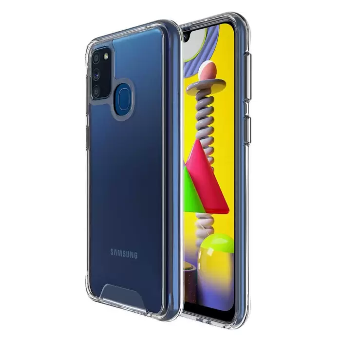 Samsung Galaxy M30S Kılıf Darbe Emici Kalın Sert Yumuşak Tuşlu Sert Gard Silikon Kapak