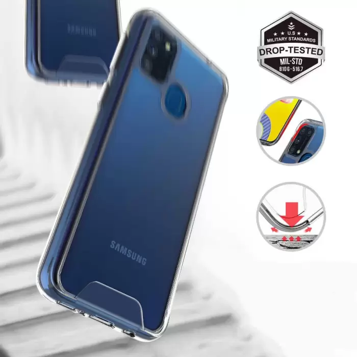 Samsung Galaxy M30S Kılıf Darbe Emici Kalın Sert Yumuşak Tuşlu Sert Gard Silikon Kapak