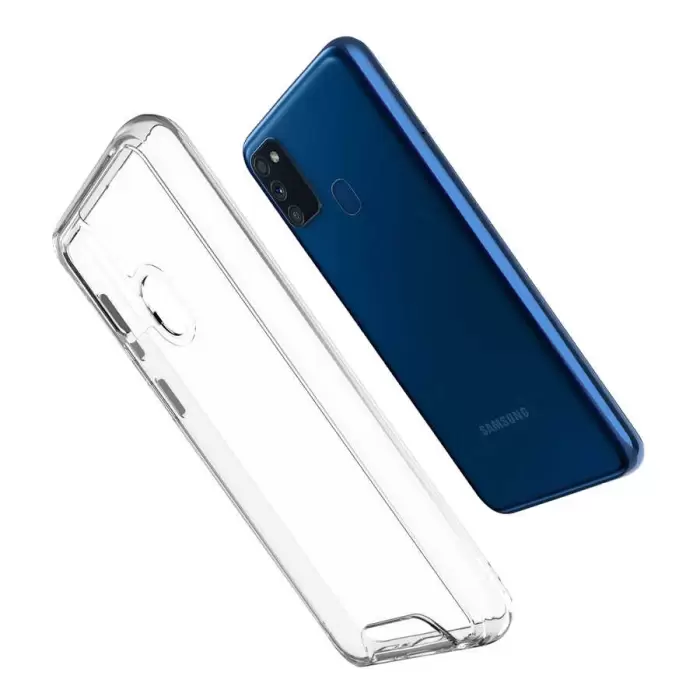 Samsung Galaxy M30S Kılıf Darbe Emici Kalın Sert Yumuşak Tuşlu Sert Gard Silikon Kapak