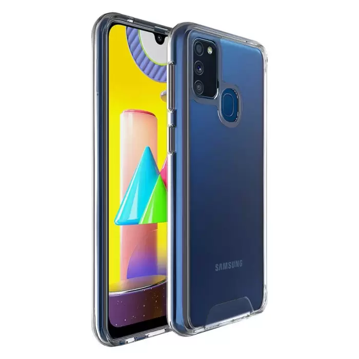 Samsung Galaxy M30S Kılıf Darbe Emici Kalın Sert Yumuşak Tuşlu Sert Gard Silikon Kapak