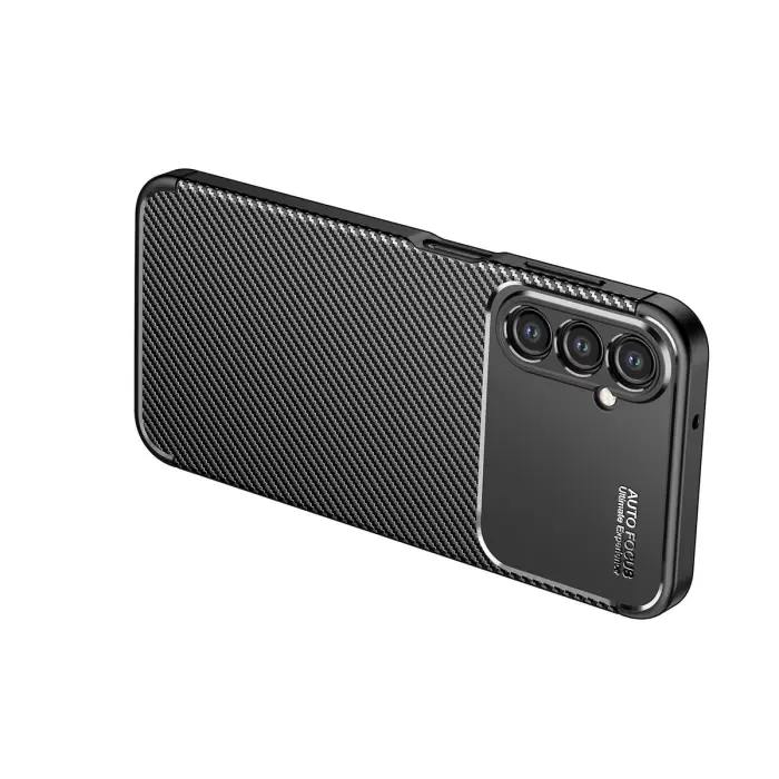 Samsung Galaxy M34 5G Kılıf Lopard Kamera Korumalı Karbon Desenli Negro Kapak Orijinal Yüzey Kılıf