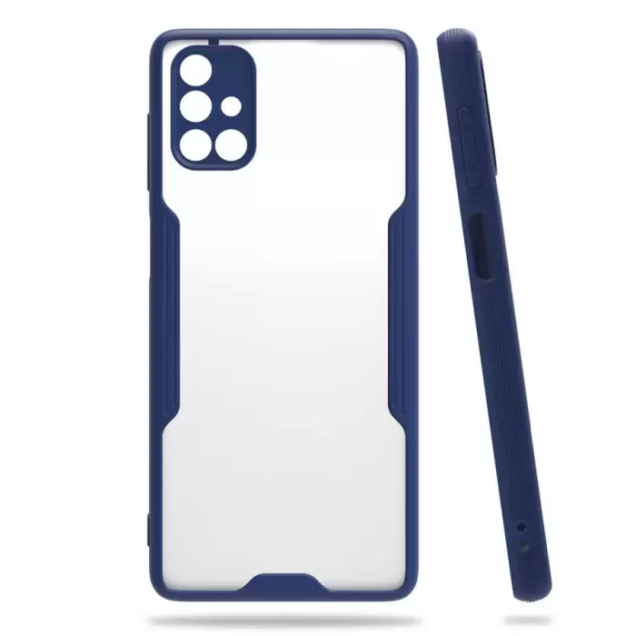 Samsung Galaxy M51 Kılıf Parfe Silikon Kapak Kamera Korumalı Kılıf Ultra Ince Buzlu Mat Renkli