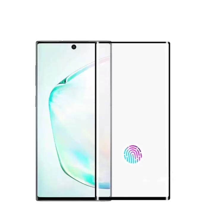 Samsung Galaxy Note 10 Plus Lopard Kavisli Full Yapışkanlı Cam Ekran Koruyucu