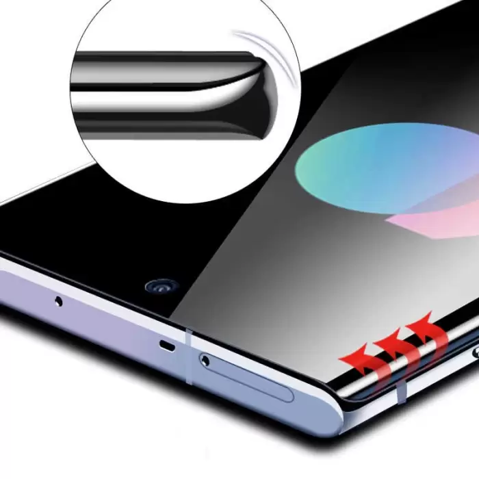 Samsung Galaxy Note 10 Plus Lopard Kavisli Full Yapışkanlı Cam Ekran Koruyucu