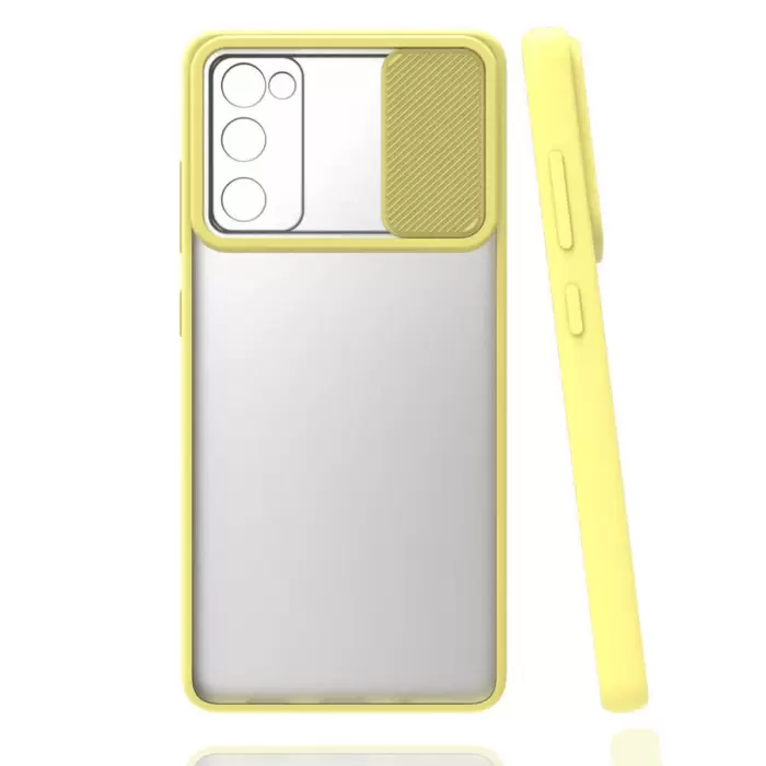 Samsung Galaxy S20 FE Kılıf Lopard Slayt Sürgülü Kamera Korumalı Renkli Silikon Kapak