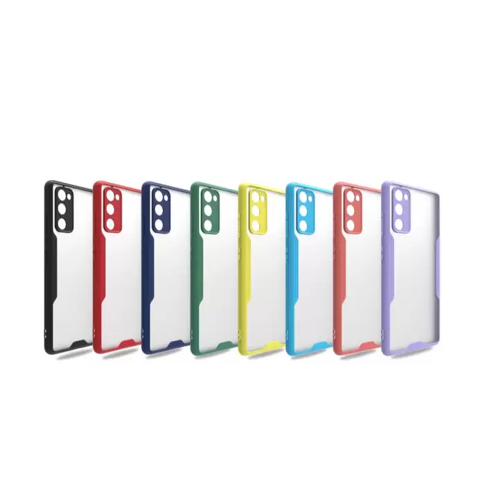 Samsung Galaxy S20 FE Kılıf Parfe Silikon Kapak Kamera Korumalı Kılıf Ultra Ince Buzlu Mat Renkli