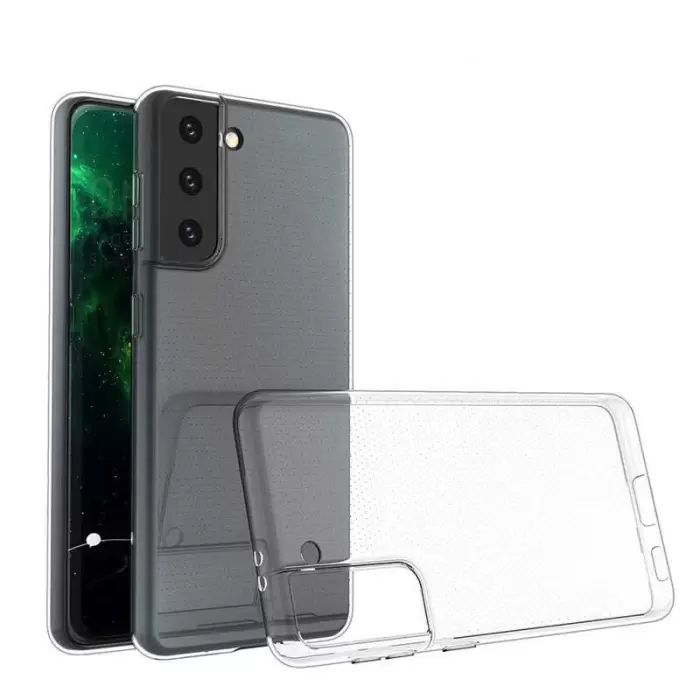 Samsung Galaxy S21 Kılıf Lopard Kamera Korumalı Renksiz Şeffaf Esnek Silikon Kapak Süper