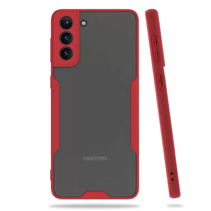 Samsung Galaxy S21 Kılıf Parfe Silikon Kapak Kamera Korumalı Kılıf Ultra Ince Buzlu Mat Renkli