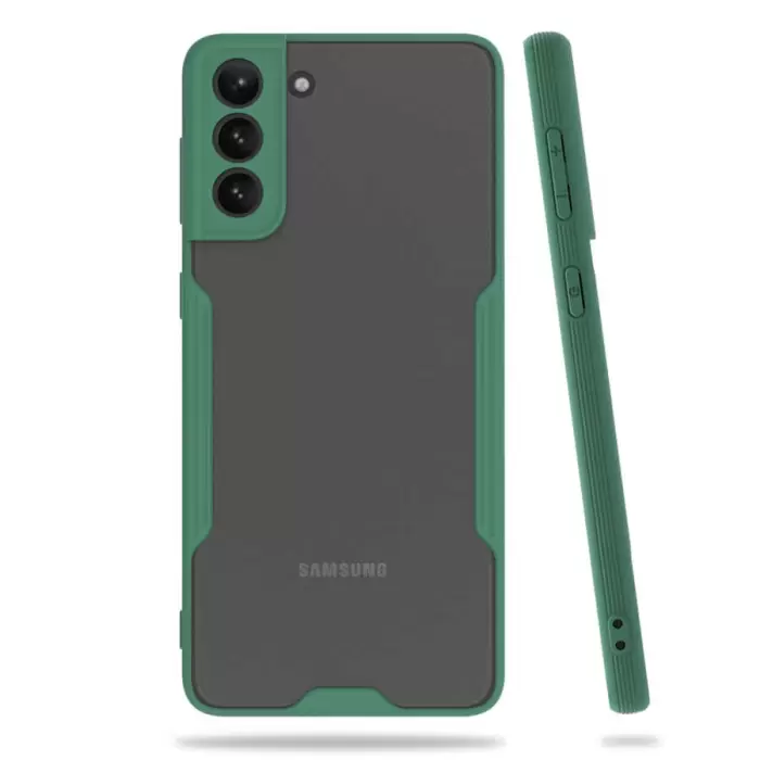 Samsung Galaxy S21 Kılıf Parfe Silikon Kapak Kamera Korumalı Kılıf Ultra Ince Buzlu Mat Renkli