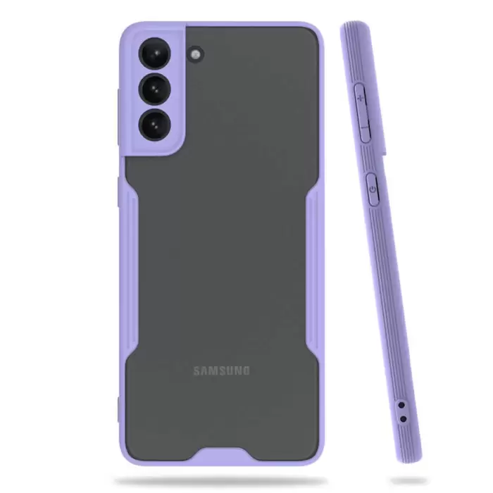 Samsung Galaxy S21 Kılıf Parfe Silikon Kapak Kamera Korumalı Kılıf Ultra Ince Buzlu Mat Renkli