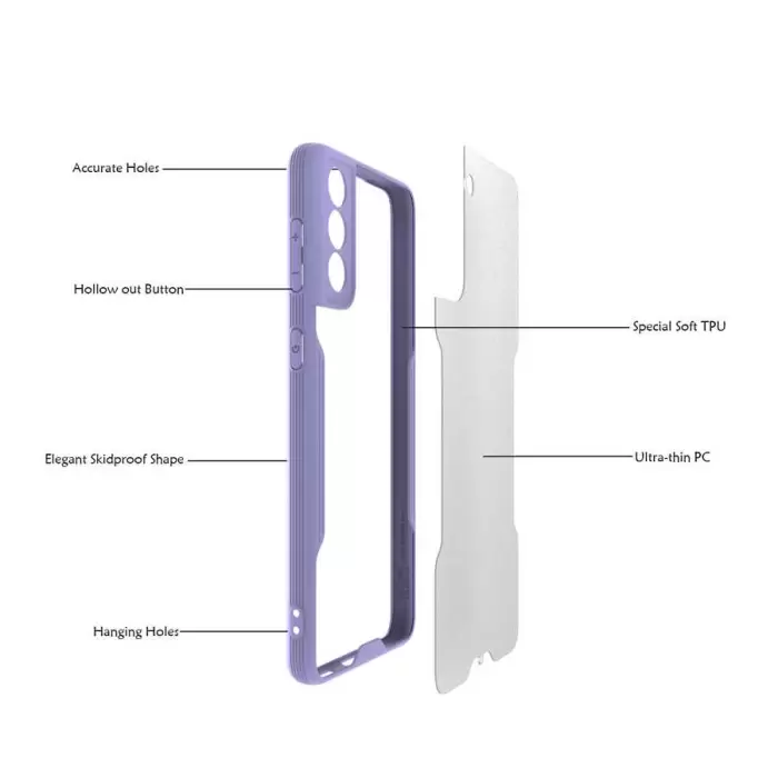 Samsung Galaxy S21 Kılıf Parfe Silikon Kapak Kamera Korumalı Kılıf Ultra Ince Buzlu Mat Renkli