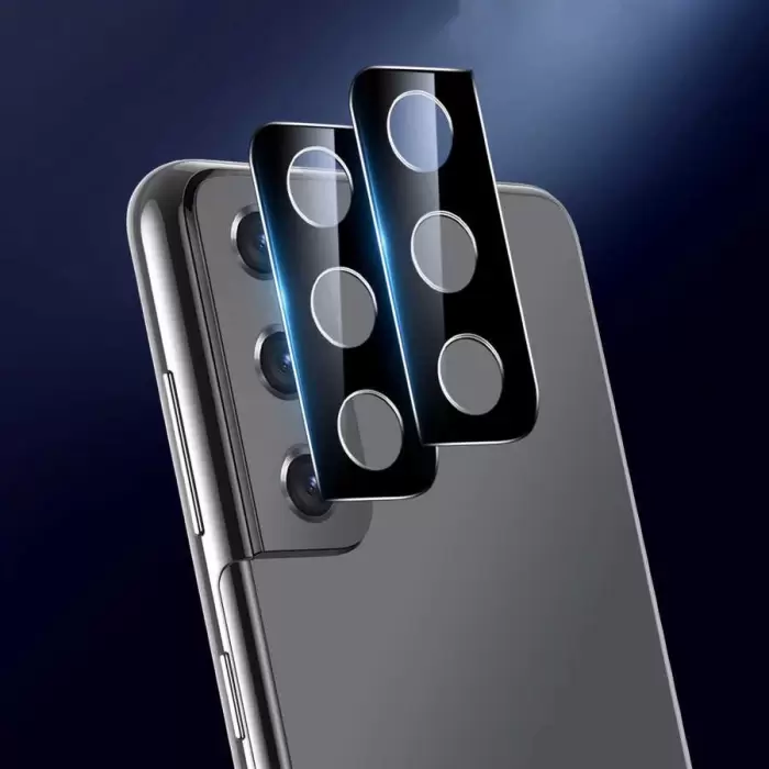 Samsung Galaxy S21 Lopard Lens Koruma Parlak Renkli Kamera Koruyucu Cam Filmi