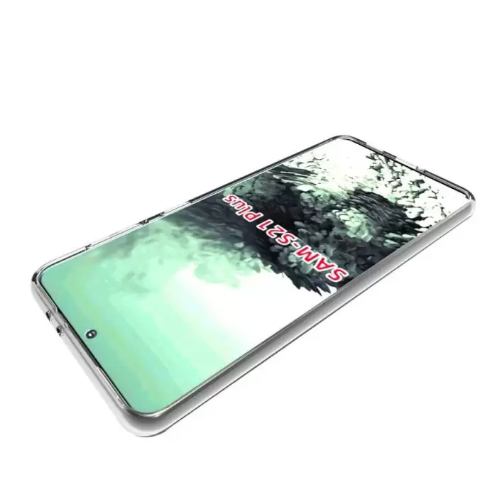 Samsung Galaxy S21 Plus Kılıf Lopard Kamera Korumalı Renksiz Şeffaf Esnek Silikon Kapak Süper