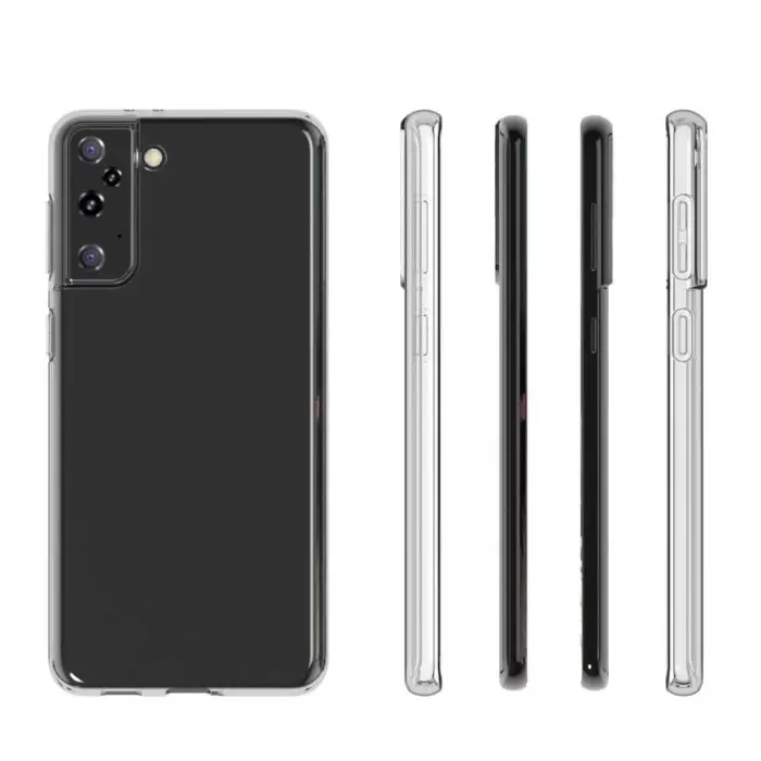 Samsung Galaxy S21 Plus Kılıf Lopard Kamera Korumalı Renksiz Şeffaf Esnek Silikon Kapak Süper
