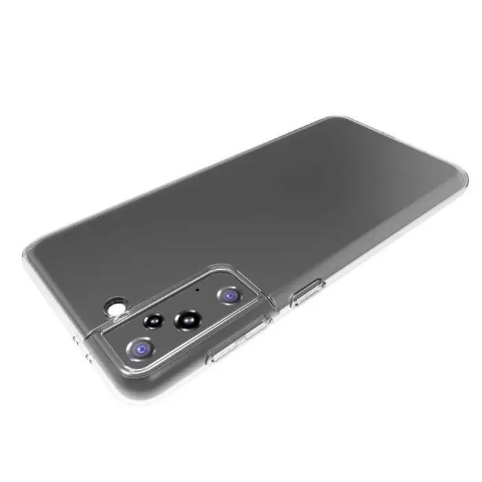Samsung Galaxy S21 Plus Kılıf Lopard Kamera Korumalı Renksiz Şeffaf Esnek Silikon Kapak Süper