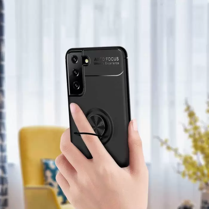 Samsung Galaxy S21 Plus Kılıf Lopard Kamera Korumalı Yüzüklü Standlı Koruyucu Orjinal Kalite Ravel