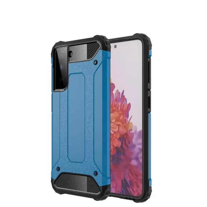 Samsung Galaxy S21 Plus Kılıf Lopard Orijinal Katman Köşe Koruma Crash Silikon Tank Kapak