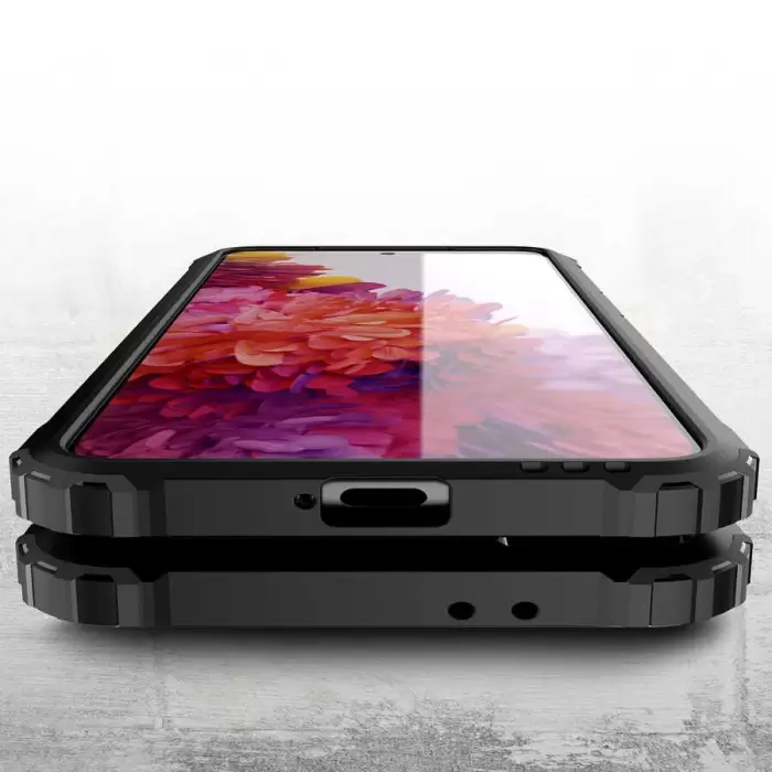 Samsung Galaxy S21 Plus Kılıf Lopard Orijinal Katman Köşe Koruma Crash Silikon Tank Kapak