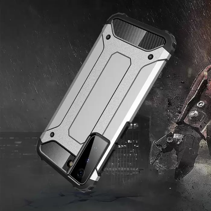 Samsung Galaxy S21 Plus Kılıf Lopard Orijinal Katman Köşe Koruma Crash Silikon Tank Kapak
