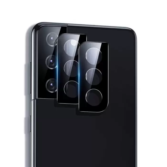 Samsung Galaxy S21 Plus Lopard Lens Koruma Parlak Renkli Kamera Koruyucu Cam Filmi