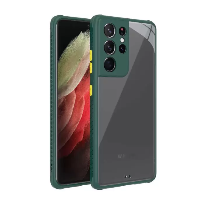 Samsung Galaxy S21 Ultra Kılıf ​​Lopard Kaff Kapak