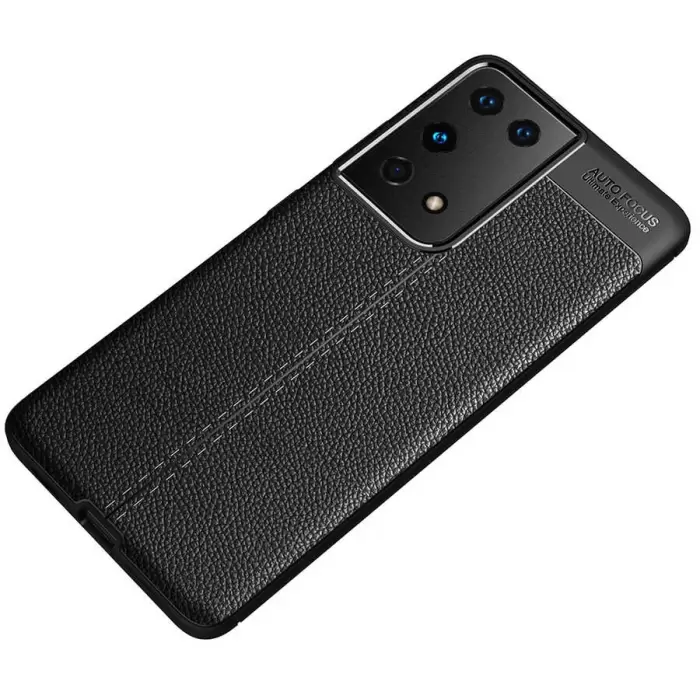 Samsung Galaxy S21 Ultra Kılıf Lopard Kamera Korumalı Deri Orjinal Görünümlü Kapak Niss