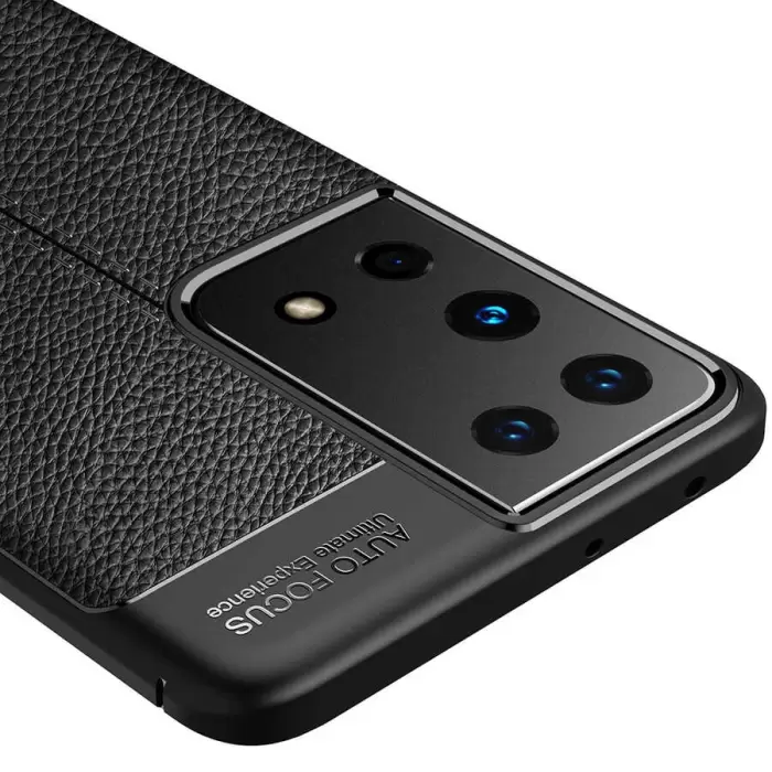 Samsung Galaxy S21 Ultra Kılıf Lopard Kamera Korumalı Deri Orjinal Görünümlü Kapak Niss