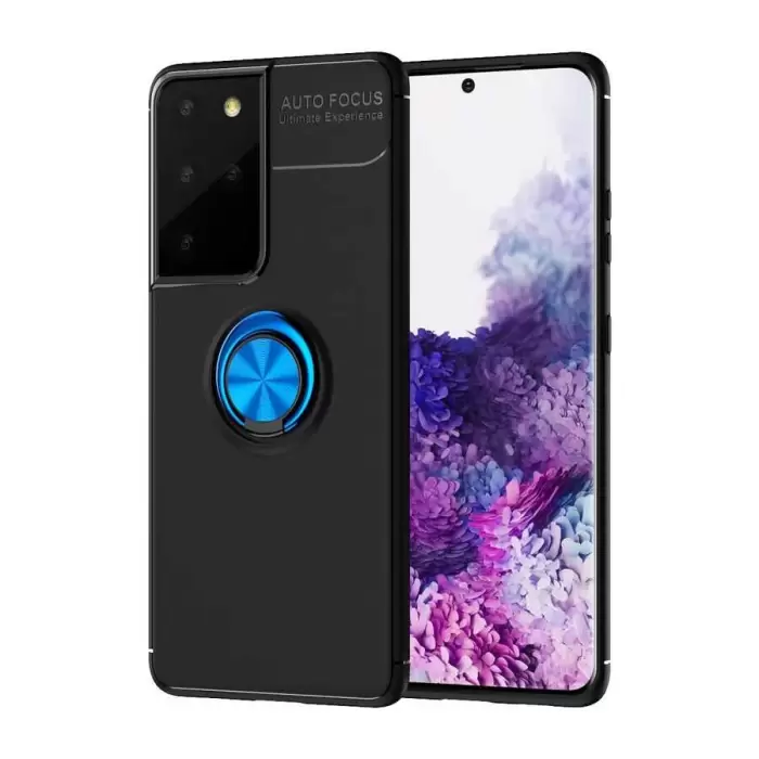Samsung Galaxy S21 Ultra Kılıf Lopard Kamera Korumalı Yüzüklü Standlı Koruyucu Orjinal Kalite Ravel