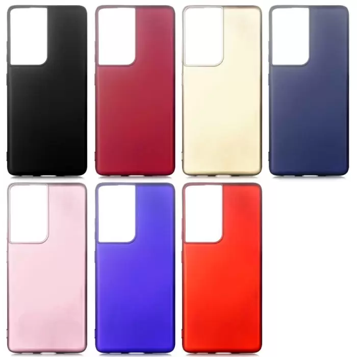 Samsung Galaxy S21 Ultra Kılıf Lopard Klasik Mat Renkli Yumuşak Premier Silikon Kılıf