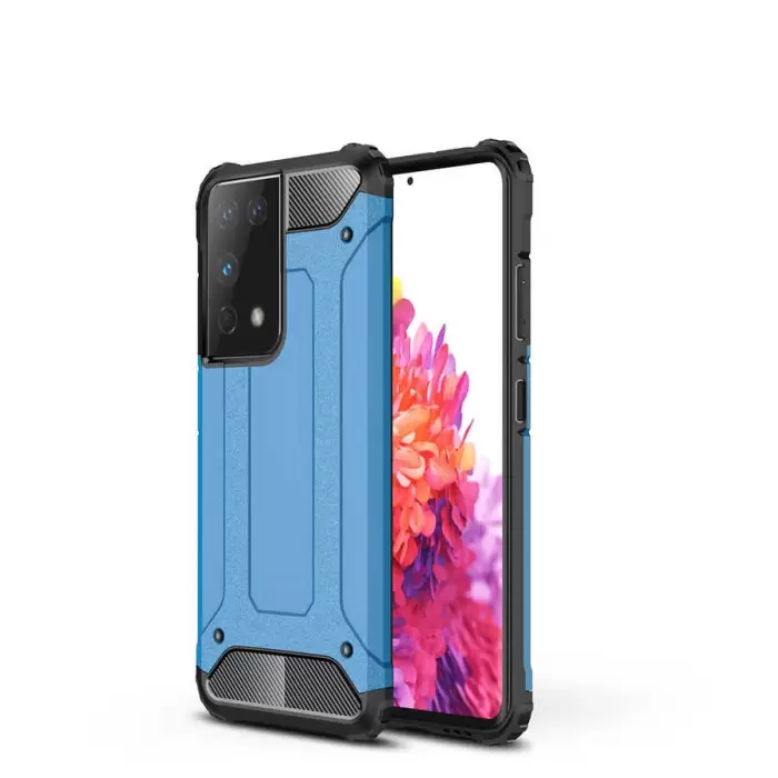 Samsung Galaxy S21 Ultra Kılıf Lopard Orijinal Katman Köşe Koruma Crash Silikon Tank Kapak