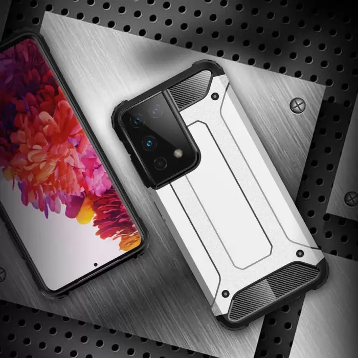 Samsung Galaxy S21 Ultra Kılıf Lopard Orijinal Katman Köşe Koruma Crash Silikon Tank Kapak